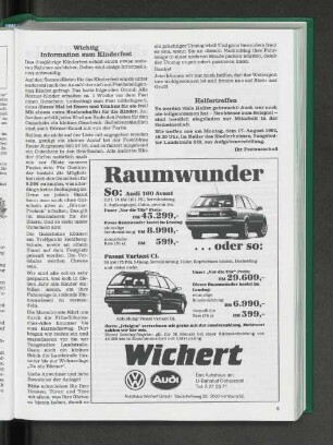 Wichtig Information zum Kinderfest