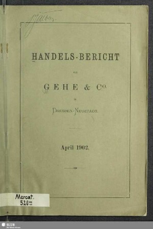 1902: Handelsbericht