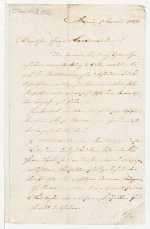 Brief an Jean Hartmann : 09.04.1873