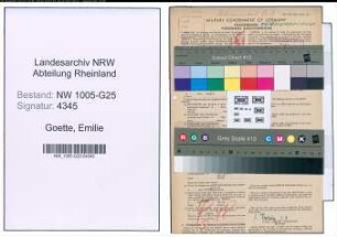 Entnazifizierung Emilie Goette , geb. 16.05.1900 (Kauffrau)