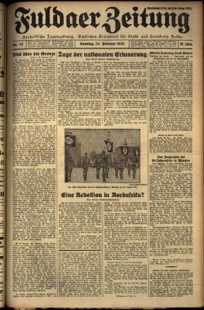 Erste Ausgabe vom Sonntag, den 24. Februar 1935.