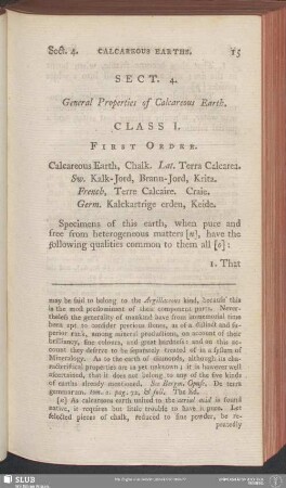 Class I. [Earths]