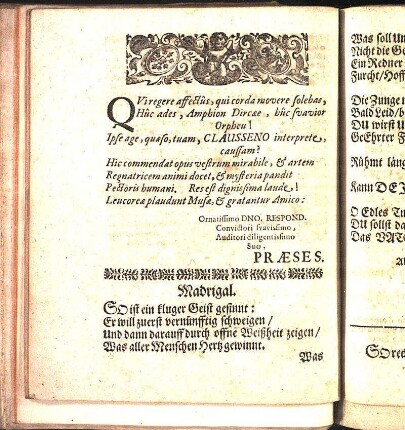 Gratulationes [Beiträger: Georgius Casp. Kirchmajerus. Herrn P. Kirchmajers Tischgesellschafft. Henricus Mahsenius.]