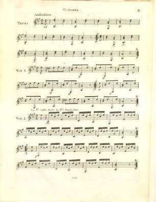 XII variations pour la guitarre : op. 1
