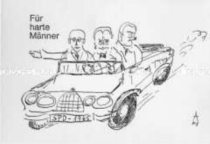 Postkarte der SPD zu den Bundestagswahlen 1965