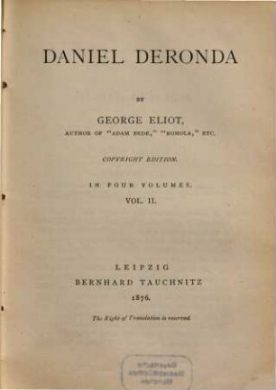 Daniel Deronda, 2