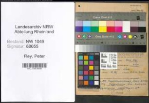 Entnazifizierung Peter Rey , geb. 16.02.1892 (Rendant)