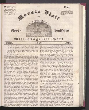 8. Jahrgang. N° 87. Bremen. 1858. März