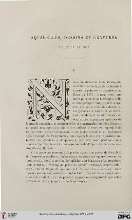2. Pér. 12.1875: Aquarelles, dessins et gravures au Salon de 1875