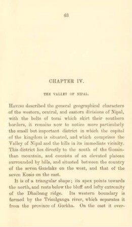 Chapter IV. The valley of Nipal