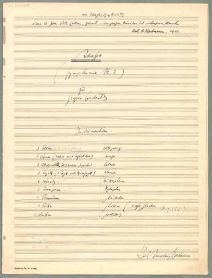 Adagio, orch - BSB Mus.ms. 12958 : Adagio // ( Symphonie N o 2 ) // für // großes Orchester // ... // Karl Amadeus Hartmann