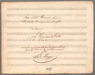 Le brasseur de Preston, Auswahl, arrangiert, Klavier 4händig. - BSB Mus.Schott.Ha 5436-3