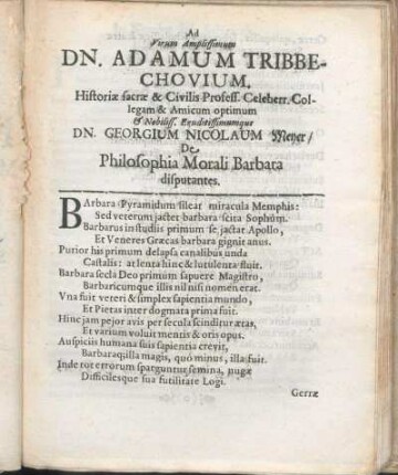 Gratulatio [Beiträger: D. G. Morhofius.]