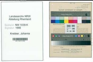 Entnazifizierung Johanna Krebber , geb. 23.05.1888 ()