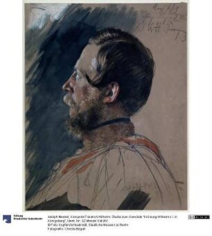 Kronprinz Friedrich Wilhelm. Studie zum Gemälde "Krönung Wilhelms I. in Königsberg"