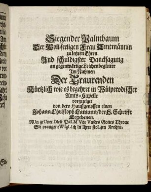 Siegender Palmbaum [...]