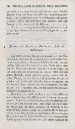 122-140 Menius und Flacius im Streite über Amt und Priesterthum