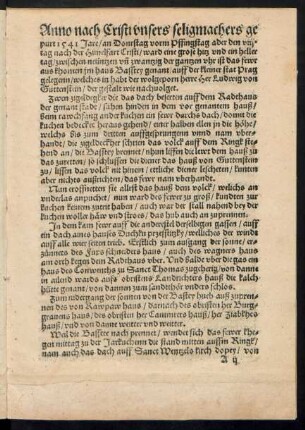 Anno nach Cristi unser seligmachers gepurt 1541 Jare ...