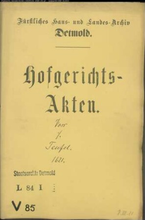Voss, Henrichs Kinder Vormunde Johann Pfennig und Dietrich Eickmann gegen Jobst Philipp und Henrich Teufel und Hermann Rissig - Erbschaft