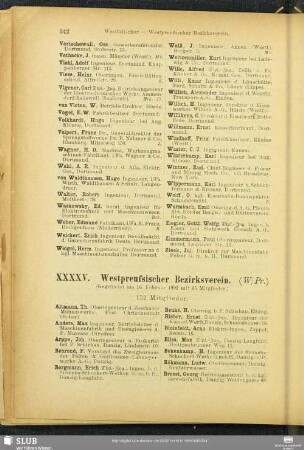 XXXXV. Westpreußischer Bezirksverein.