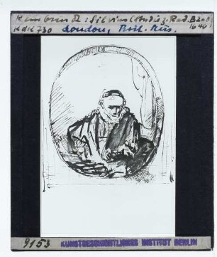 Rembrandt, Der Prediger Jan Cornelis Sylvius (Studie für Radierung) (Zeichnung Valentiner 730) (London BM 1874,0808.2272)