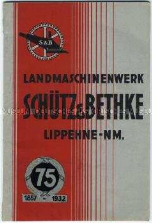 Katalog über landwirtschaftliche Maschinen und Geräte