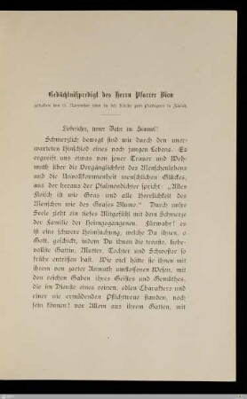 Gedächtnispredigt
