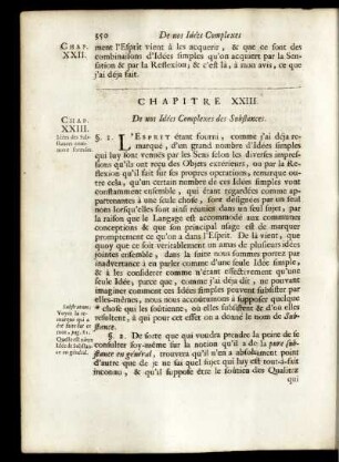 Chapitre XXIII. De nos Idées Complexes des Substances