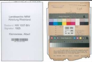 Entnazifizierung Albert Kleinewiese , geb. 06.03.1913 (Bahnsekretaer)