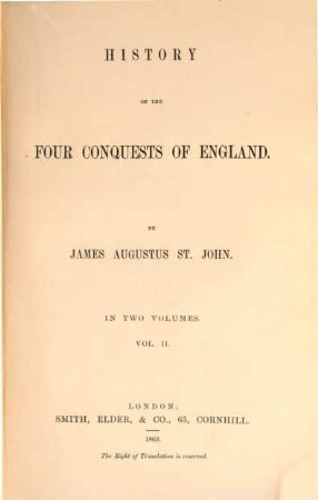 History of the four conquests of England. 2