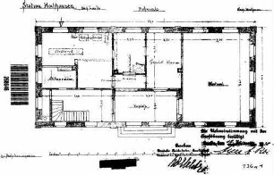 Hochhausen (Tauber): Empfangsgebäude Grundriß Erdgeschoß