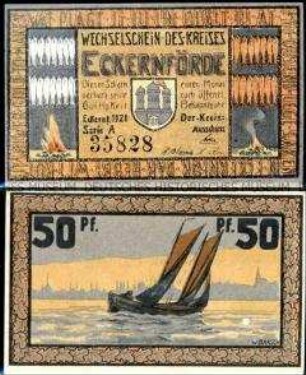 Eckernförde, Kreis 50 Pfennig, Notgeldserie