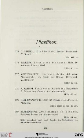 Plastiken (Nr. 775-785)
