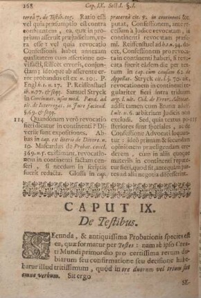 Caput IX. De Testibus.