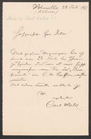 Brief an Franz Wüllner : 28.07.1897