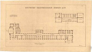 Billing, Hermann; Singen; Krankenhaus - Grundriss 2. OG