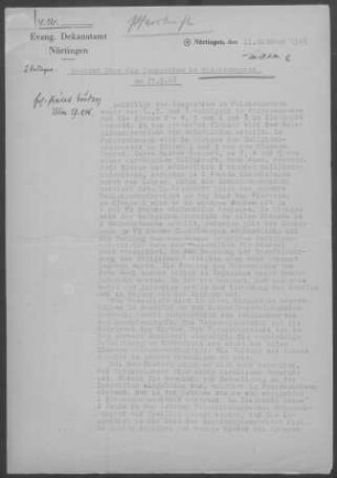 Frickenhausen-Tischardt: Inspektionsbericht 1946