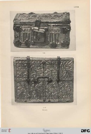 Kästchen und Schachteln des 14.-16. Jahrhunderts (Nr. 299-342) und Tafeln CXVII-CXLII