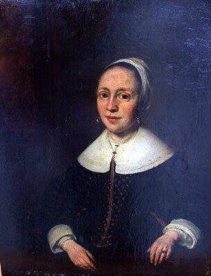 Bildnis einer sitzenden Dame, leicht nach links