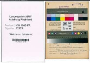 Entnazifizierung Johanna Weimann, geb. 22.06.1911 (Verwalterin)