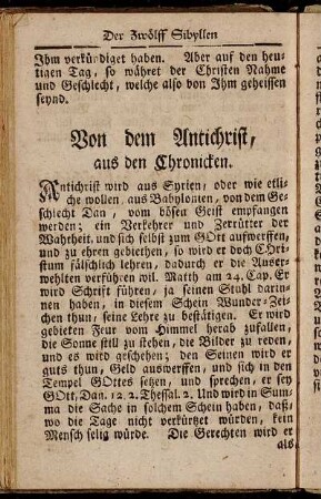 Von dem Antichrist, aus den Chronicken.