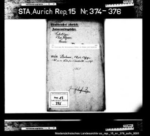Die Versetzung des Amtsassessors Behnes von Weener nach Osnabrück