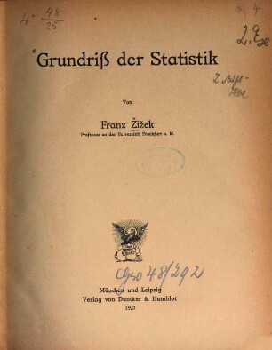 Grundriß der Statistik