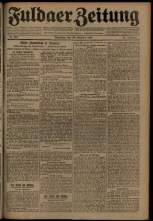 Ausgabe vom Dienstag, den 30. Oktober 1917.