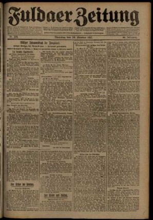 Ausgabe vom Dienstag, den 30. Oktober 1917.