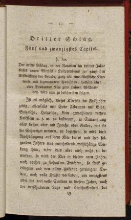 Dritter Schlag. Fünf und zwanzigstes Capitel