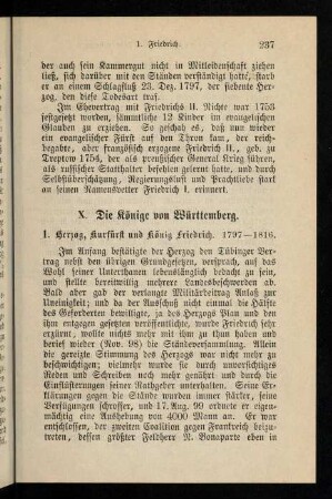 1. Herzog, Kurfürst und König Friedrich (1797-1816)