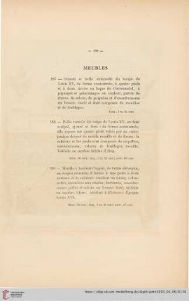 Meubles (Nr. 187 - 199)