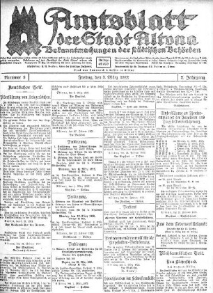 Nummer 9 : Freitag, den 3. März 1922