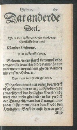 Dat anderde Deel.